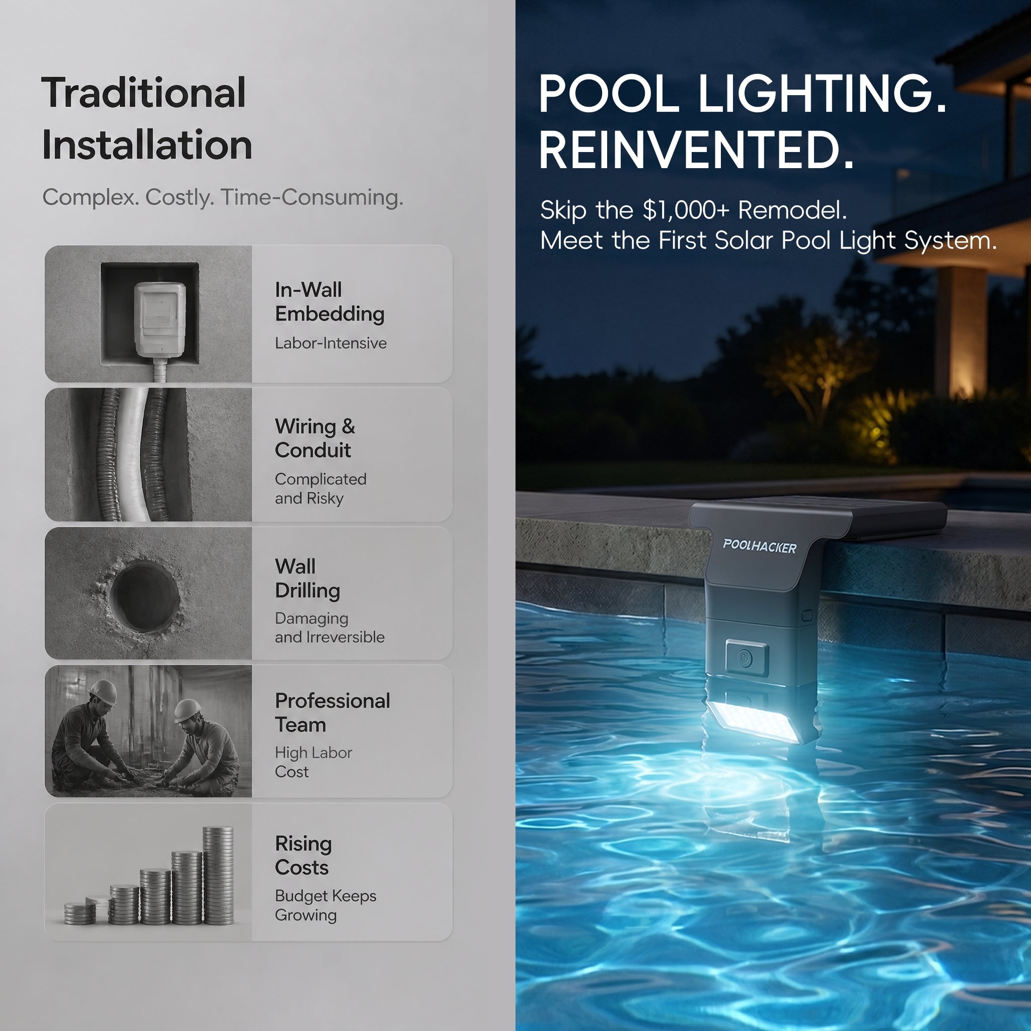 Solar Pool Lights for Inground & Above Ground Pool