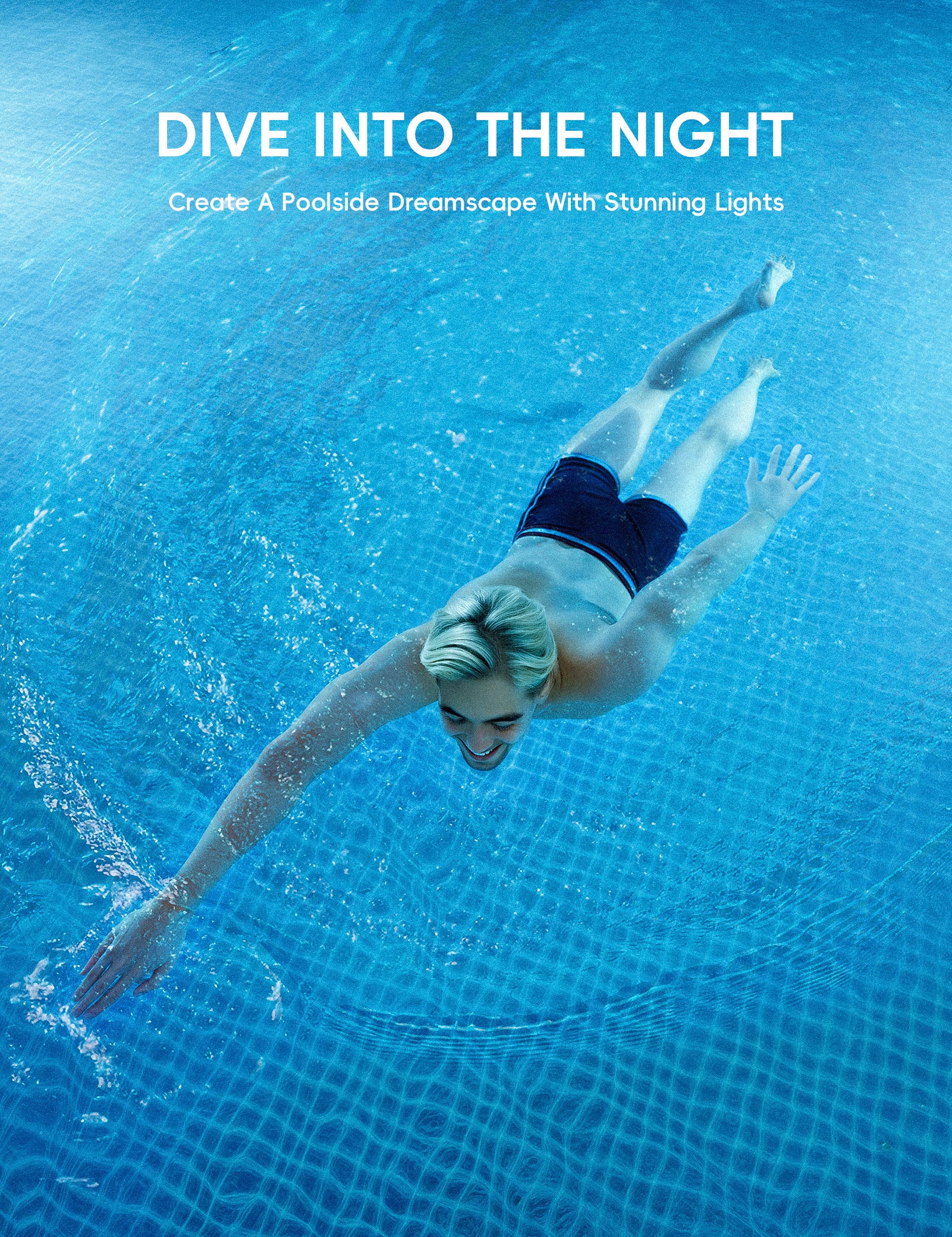 Poolside Solar Light For Steel Wall Above ground Pool